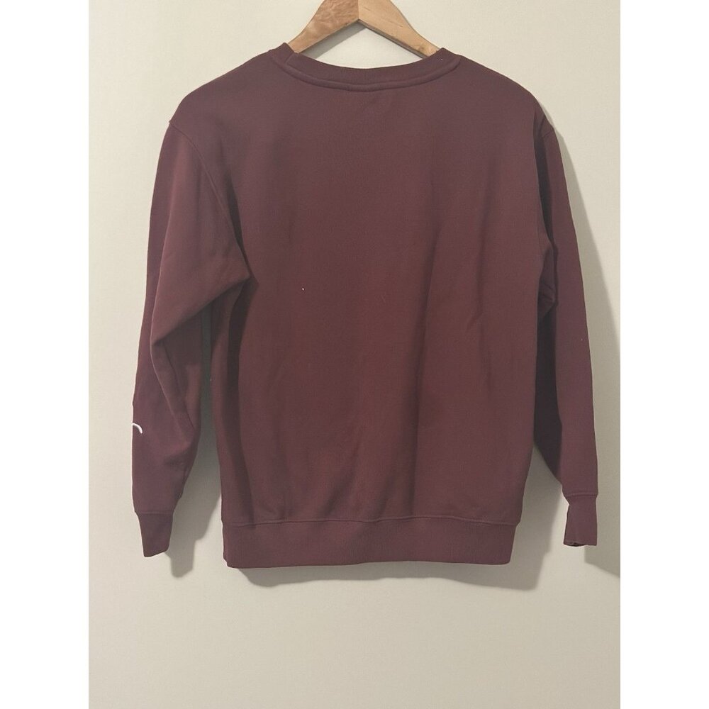 Peanuts Women’s Snoopy Embroidered Pull Over Sweatshirt Maroon Size Small - Picture 6 of 8